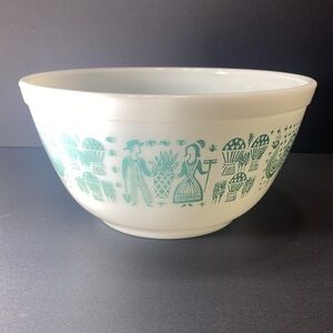 PYREX 402 1 1/2 QT -25 BUTTER / AMISH print bowl